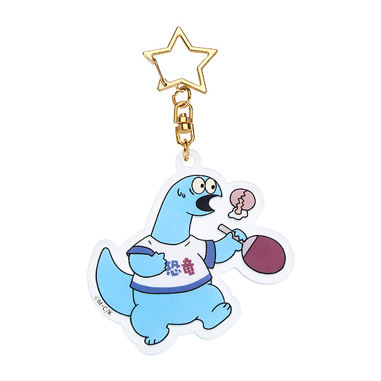 Gal & Dino Glow-in-the-Dark Acrylic Keychain Table Tennis | 4580590180505