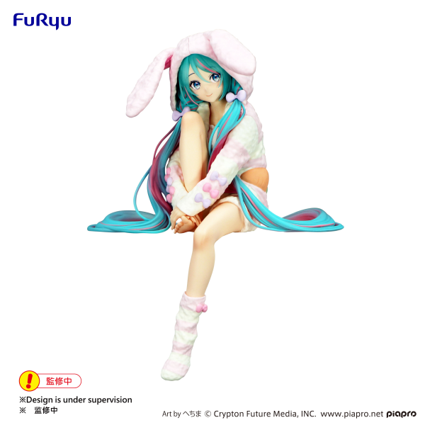 Hatsune Miku Noodle Stopper Figure -Rabbit Ear Hood Pajama- | 4582782364083