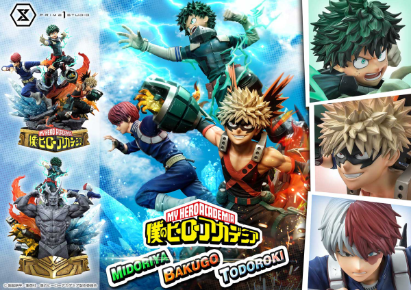 Prime 1 Studio Ultimate Premium Masterline My Hero Academia Midoriya, Bakugo & Todoroki | 4582535945798