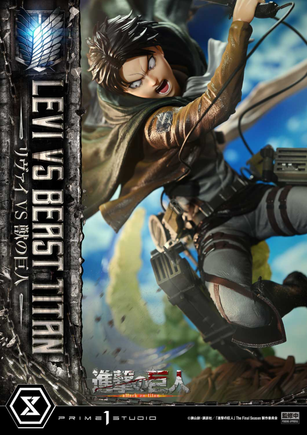 Prime 1 Studio Ultimate Premium Masterline TV animation Attack On Titan Levi versus Beast Titan Bonus Version | 4582647120069