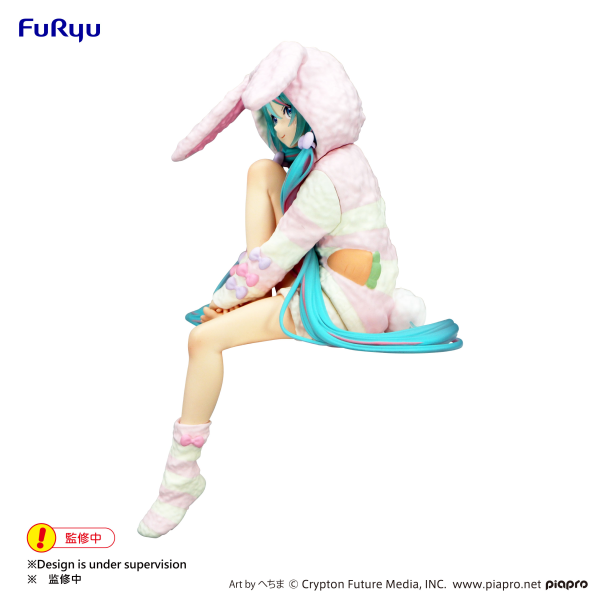 Hatsune Miku Noodle Stopper Figure -Rabbit Ear Hood Pajama-