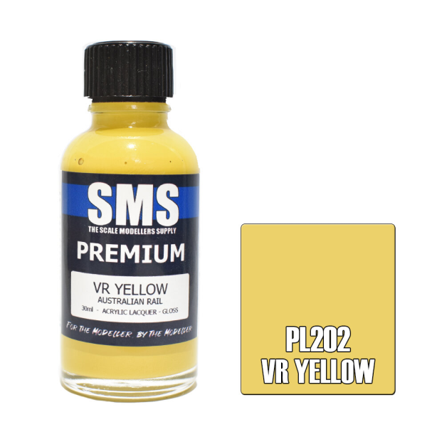 The Scale Modellers Supply (SMS) Premium VR YELLOW (AUSTRALIAN RAIL) 30ml | 744109798146