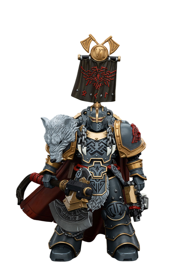 JOYTOY Space Wolves Legion Praetor with Power Axe and Combat Shield | 6927054400133
