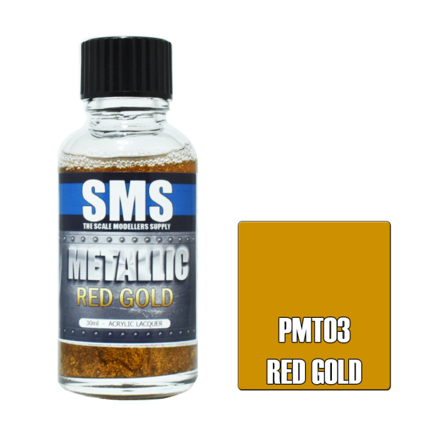 The Scale Modellers Supply (SMS) Metallic RED GOLD 30ml | 707959821464