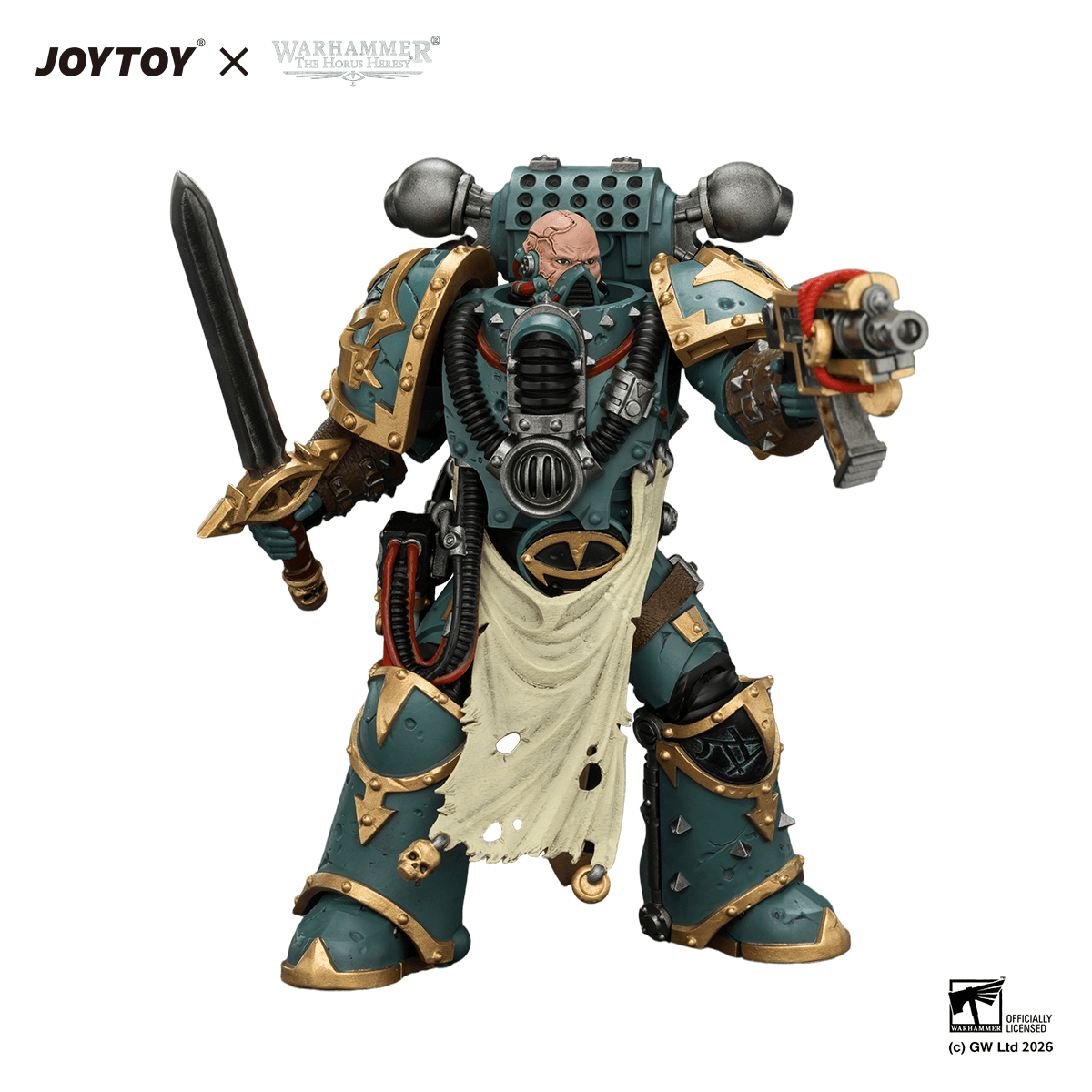 Sons of Horus Maloghurst the Twisted, the Warmaster's Equerry with Legion Standard and Banestrike Bolter | 6927054404339