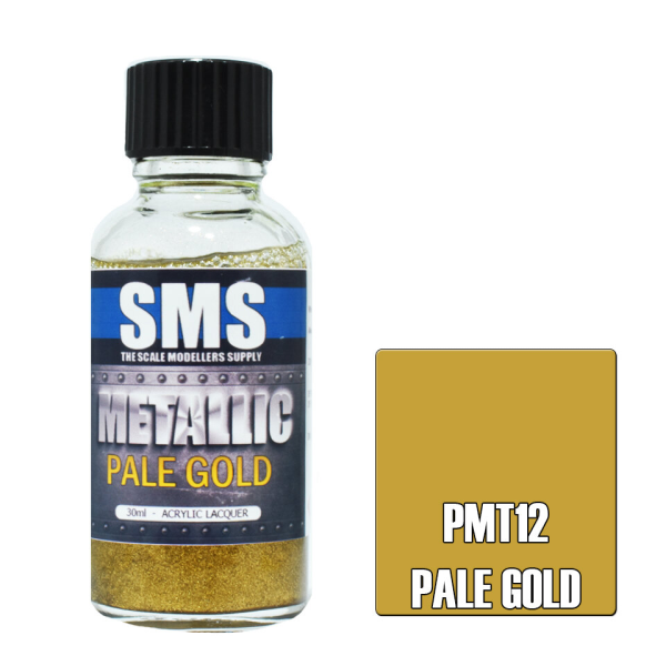 The Scale Modellers Supply (SMS) Metallic PALE GOLD 30ml | 707959822430