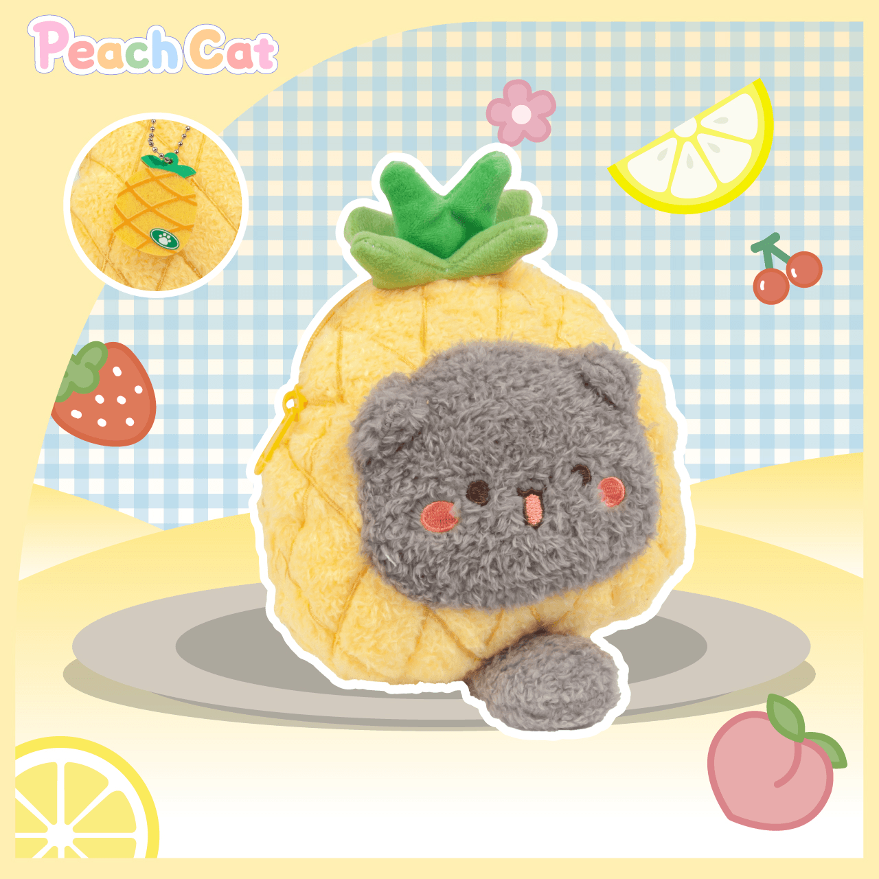 Peach Cat Peachy Meow Fluffball (Box of 6)