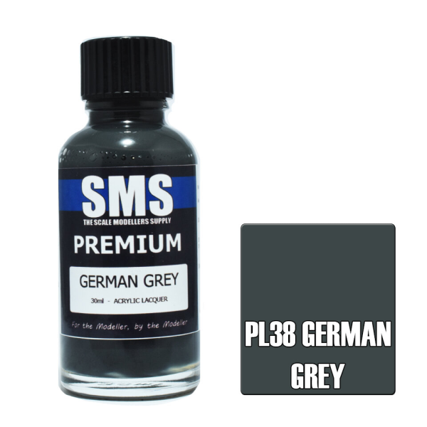 The Scale Modellers Supply (SMS) Premium GERMAN GREY RAL7021 / RLM66 30ml | 707959821198
