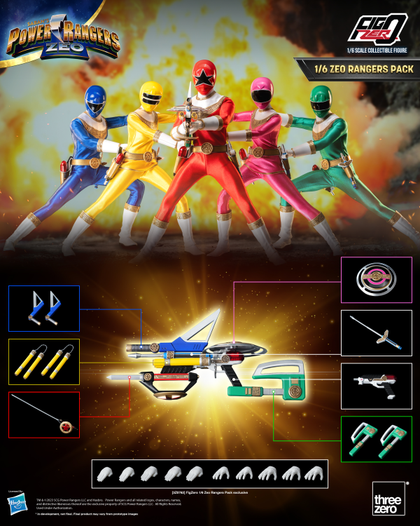Three Zero Power Rangers Zeo - FigZero 1/6 Zeo Rangers Pack | 4895250810464