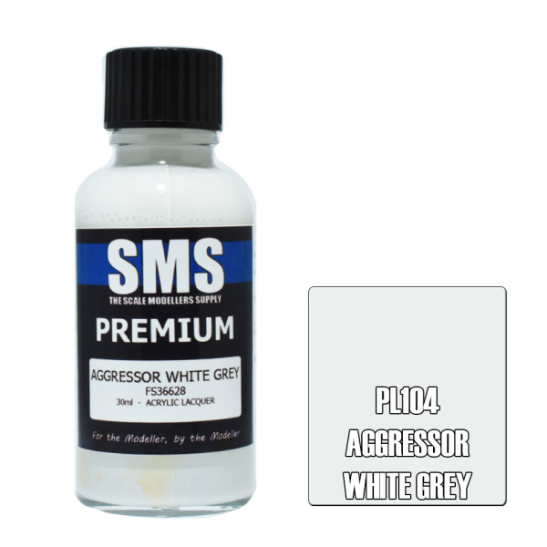 The Scale Modellers Supply (SMS) Premium AGGRESSOR WHITE GREY FS36628 30ml | 707959822652