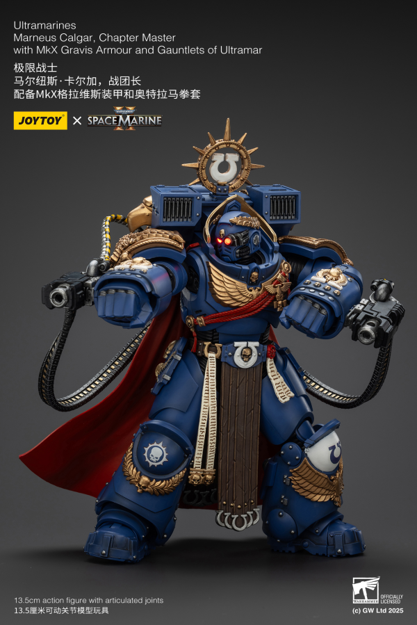 JOYTOY Ultramarines Marneus Calgar, Chapter Master with MKX Gravis Armour and Gauntlets of Ultramar | 6927054401338