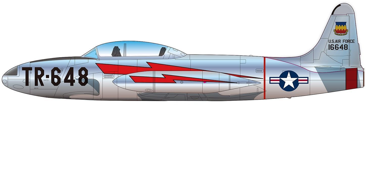 Platz 1/72 USAF Jet Trainer T-33A Shooting Star 'Skyblazers'