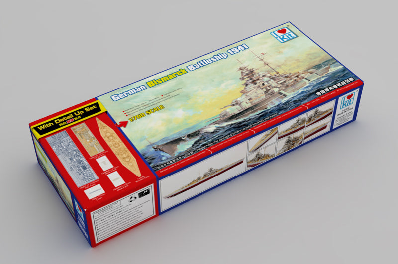 ILOVEKIT 1/700 Top Grade German Bismarck Battleship 1941