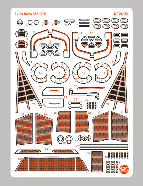 Platz NuNu 1/24 Detail-up Parts for BMW M8 GTE DAYTONA WINNER 2019
