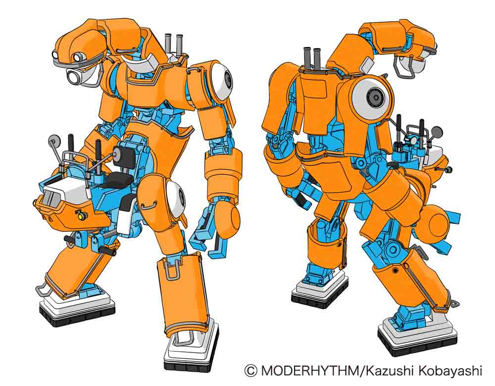 Hasegawa 1/35 Mechatrochubu 01 No.02 'Orange & Sky Blue' (Two Kits In The Box) | 4967834647916