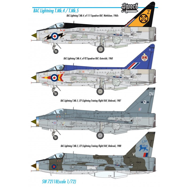 Sword Models 1/72 Lightning T4/T5, Aircraft | 8592977721184