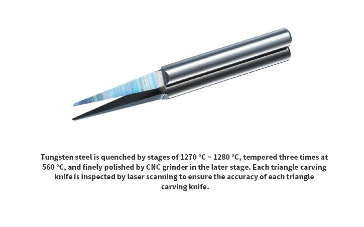 DSPIAE Tungsten Steel Triangle Carving Knife | 6970845560639