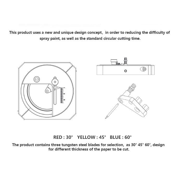 DSPIAE Stepless Adjustment Circular Cutter | 6970845560028