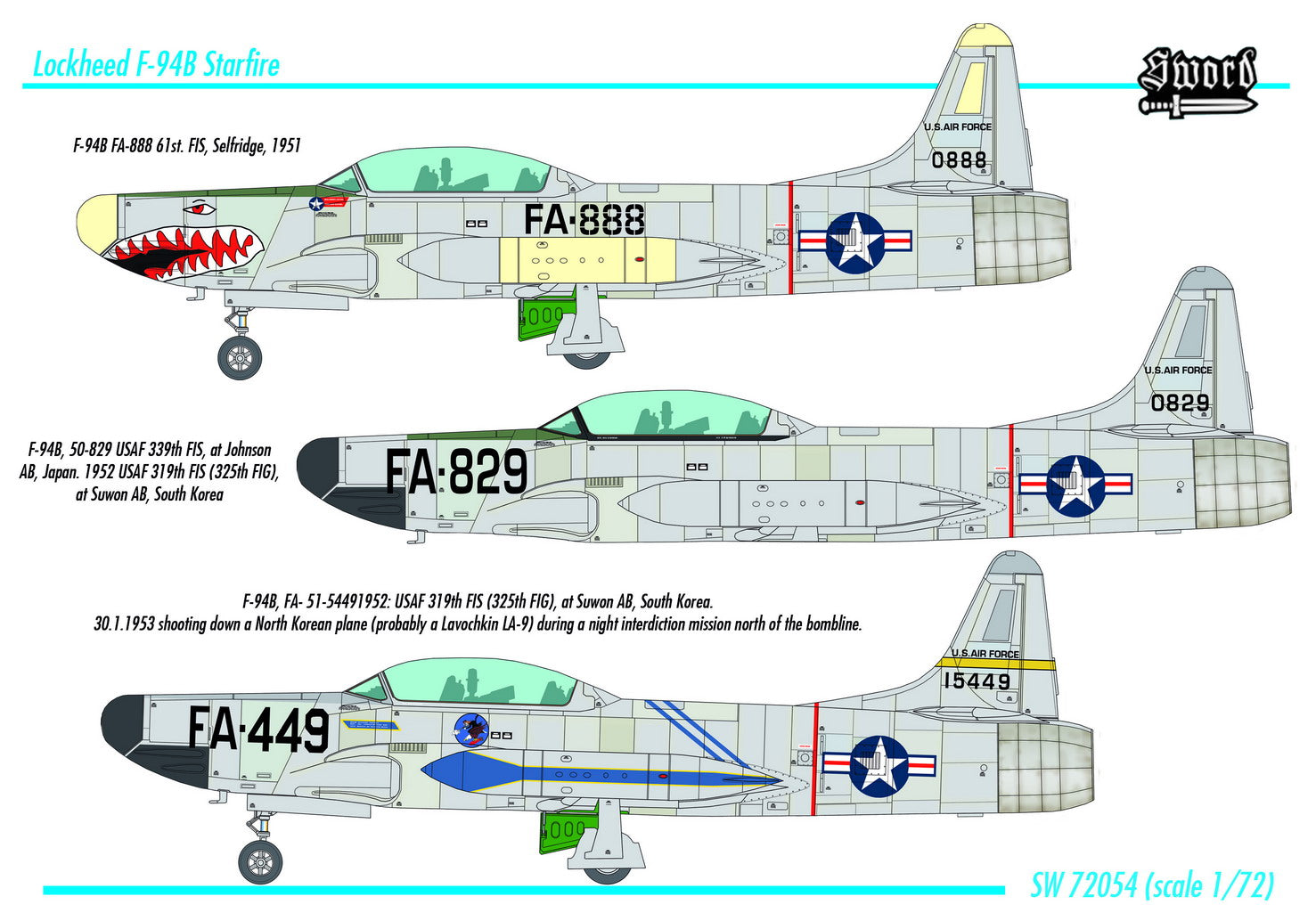Sword Models 1/72 F-94B Starfire, Aircraft