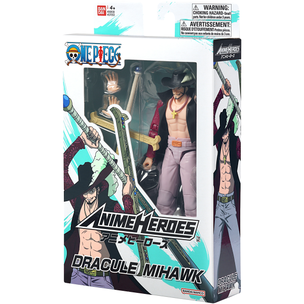 BANDAI Dracule Mihawk One Piece, BNTCA Anime Heroes | 0045557370534