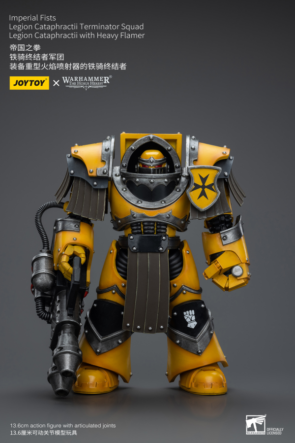 Joy Toy Imperial Fists Legion Cataphractii Terminator Squad Legion Cataphractii with Heavy Flamer | 6973130379381