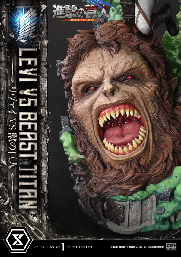 Prime 1 Studio Ultimate Premium Masterline TV animation Attack On Titan Levi versus Beast Titan | 4582647120052