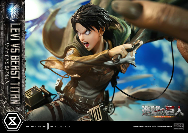 Prime 1 Studio Ultimate Premium Masterline TV animation Attack On Titan Levi versus Beast Titan Bonus Version | 4582647120069
