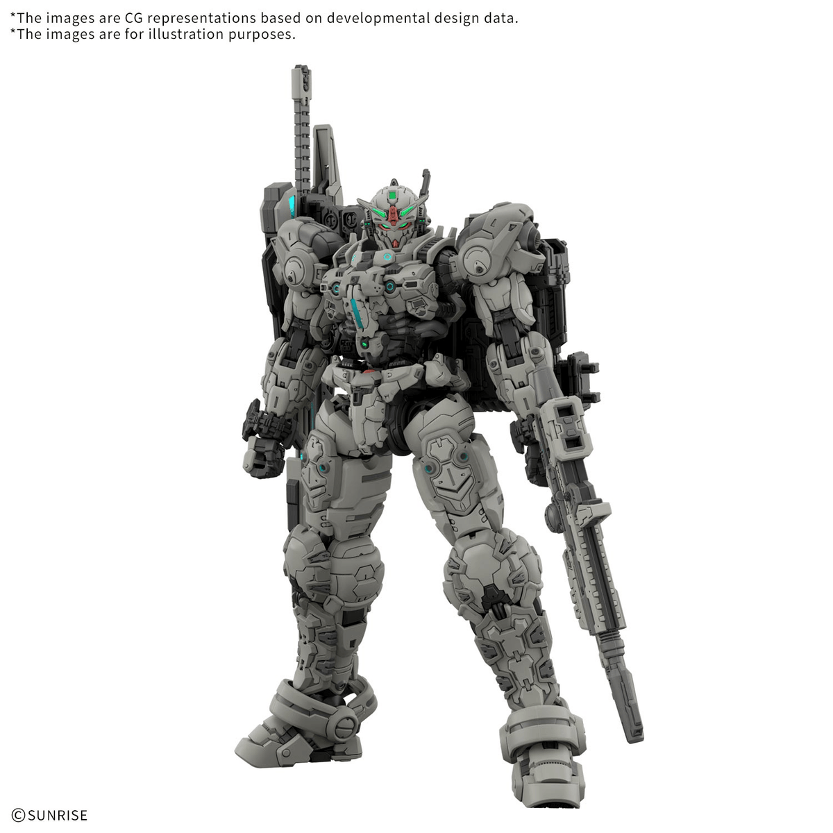 ARK-10 Gundam Helix front view with rifle, Gundam Rogue Orbit, Bandai HG 1/144 model kit