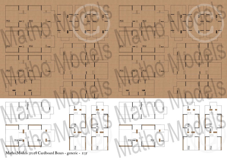 Matho 1/35 Cardboard Boxes - generic | 5907747901452