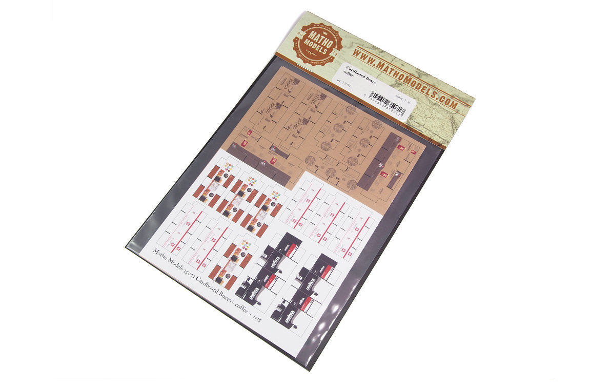 Matho 1/35 Cardboard Boxes - coffee | 5907747901797