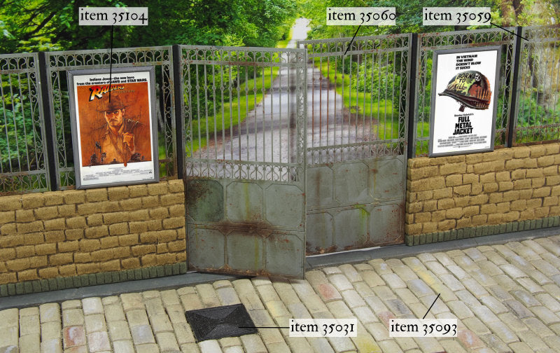 Matho 1/35 Metal Fence B - big set with gate