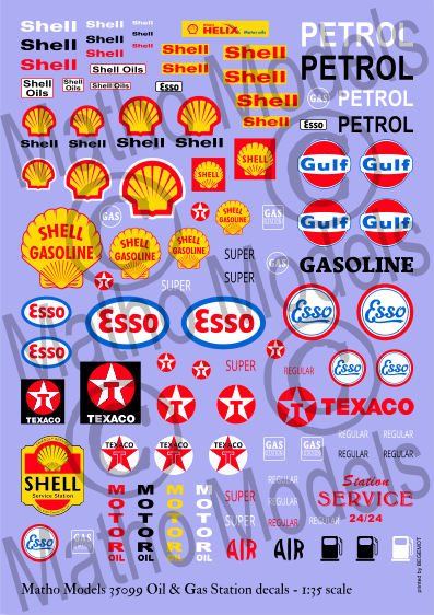 Matho 1/35 Oil & Gas Station decals