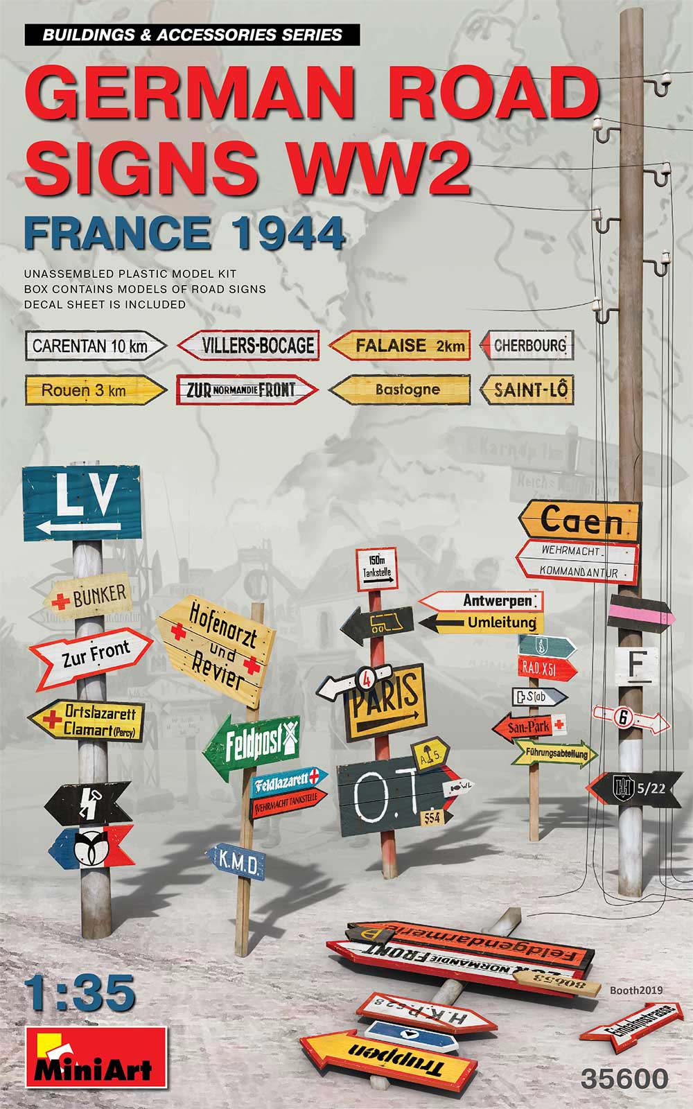 MiniArt German Road Signs WW2 (France 1944) | 4820183312235