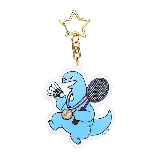 Gal & Dino Glow-in-the-Dark Acrylic Keychain Badminton | 4580590180529