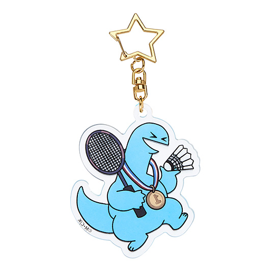 Gal & Dino Glow-in-the-Dark Acrylic Keychain Badminton | 4580590180529