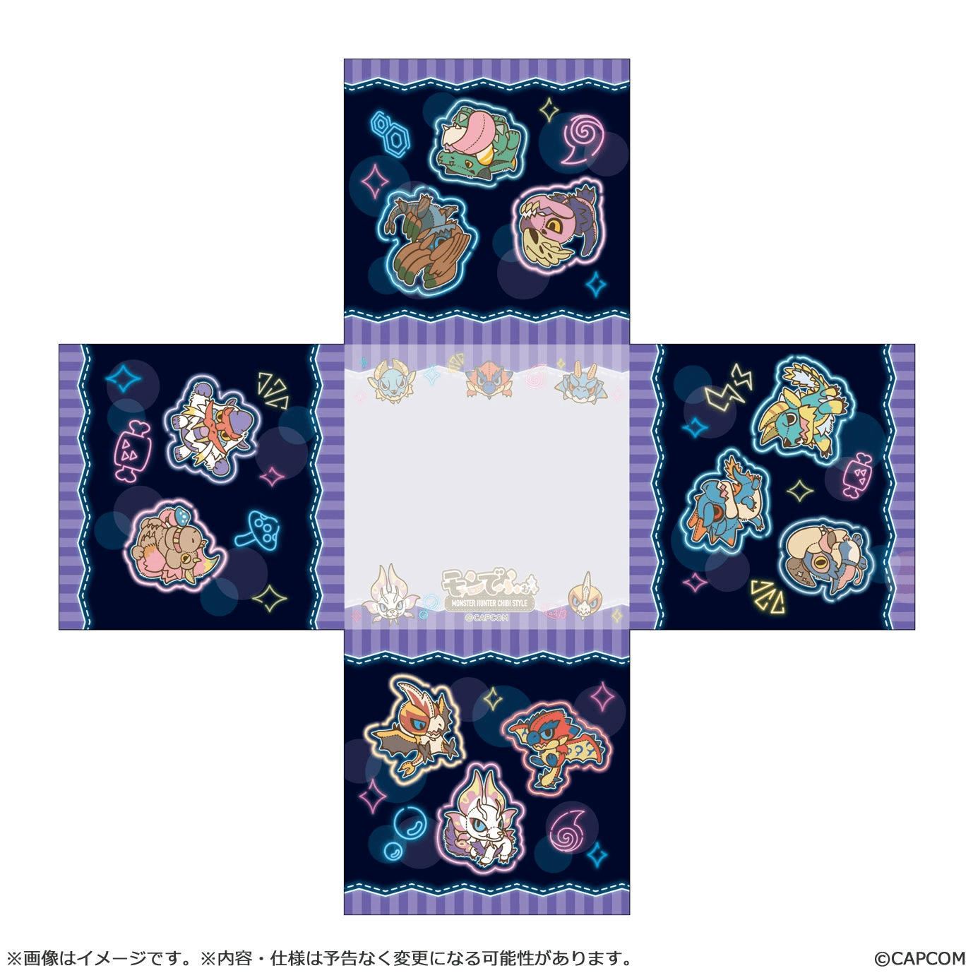 MONSTER HUNTER CHIBI STYLE Memo block : Neon-Themed | 4976219139595