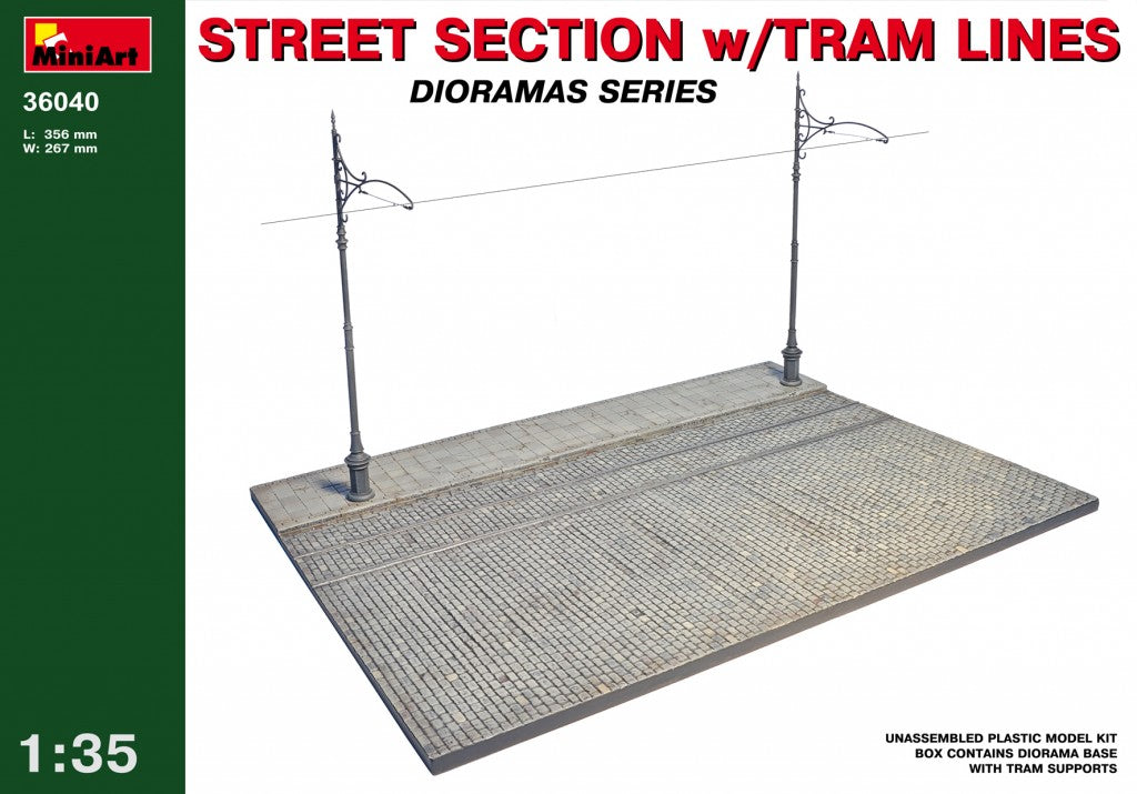 MiniArt 1/35 Street Section w/Tram Line | 4820041101797