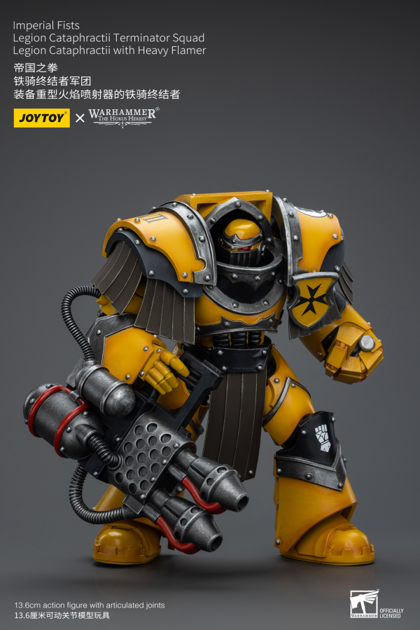 Joy Toy Imperial Fists Legion Cataphractii Terminator Squad Legion Cataphractii with Heavy Flamer | 6973130379381