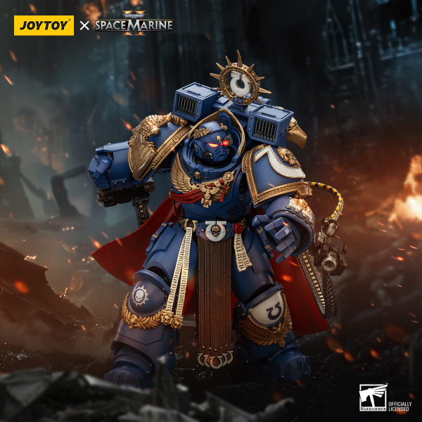JOYTOY Ultramarines Marneus Calgar, Chapter Master with MKX Gravis Armour and Gauntlets of Ultramar | 6927054401338