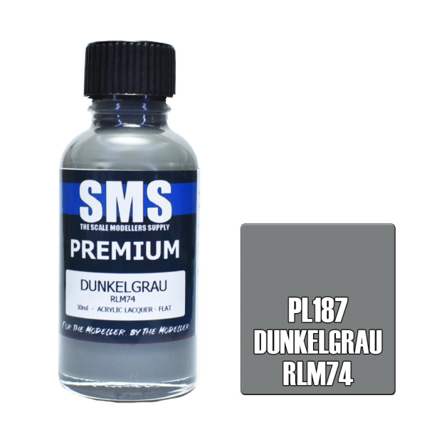 The Scale Modellers Supply (SMS) Premium DUNKELGRAU RLM74 30ml | 787099995430