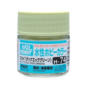 Mr Hobby AQUEOUS HOBBY COLOR - H74 SEMI-GLOSS SKY (DUCK EGG GREEN) (RAF AIRCRAFT) | 4973028739053