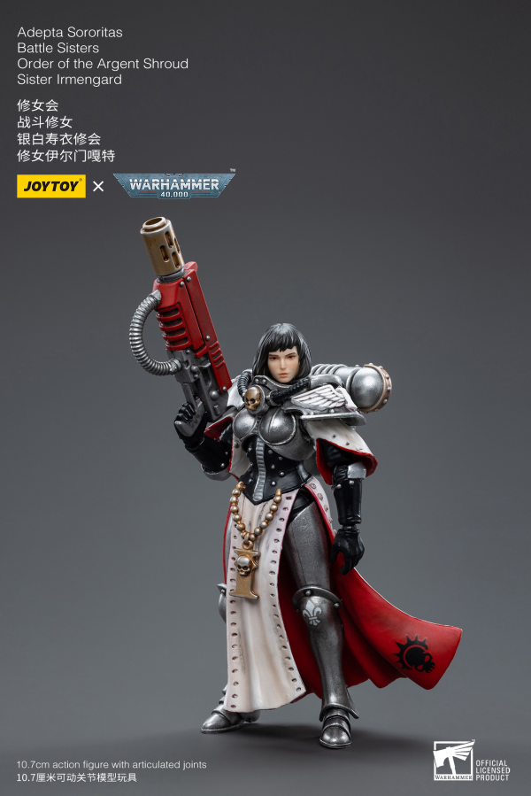 Joy Toy Warhammer 40K-Adepta Sororitas Battle Sisters Order of the Argent Shroud Sister Irmengard | 6973130374638