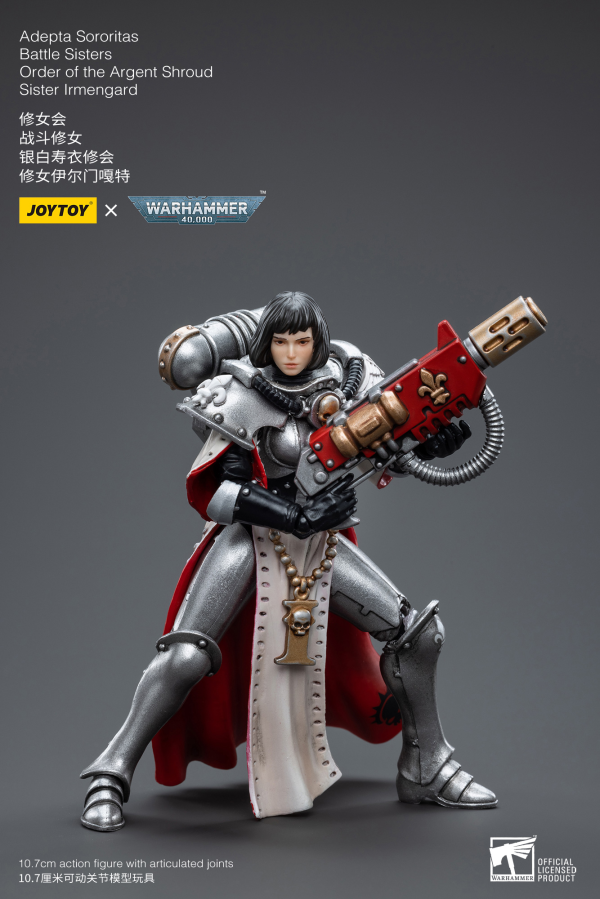 Joy Toy Warhammer 40K-Adepta Sororitas Battle Sisters Order of the Argent Shroud Sister Irmengard | 6973130374638