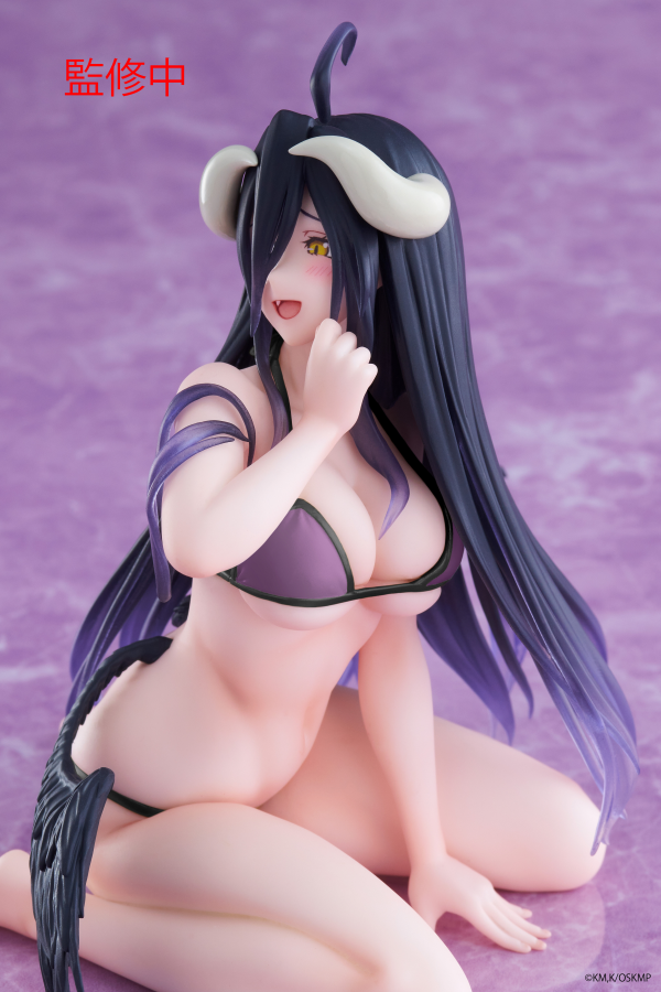 TAITO Overlord Desktop Cute Figure - Albedo (Swimsuit Ver.) Renewal Edition | 0840342403080