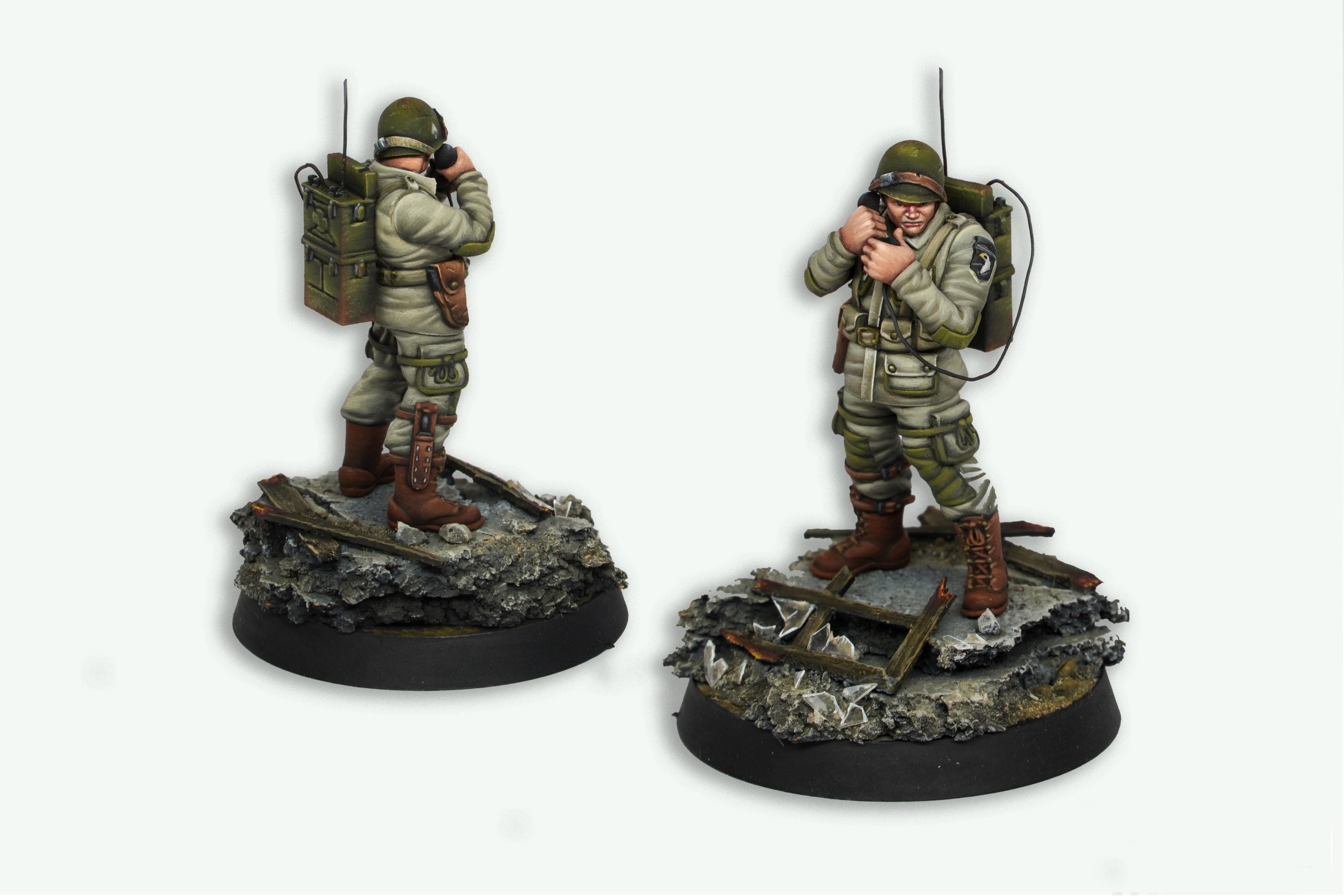 AK Interactive US Airborne Division D-Day Military Miniature Starter Set - 14 Colors & 1 Figure (Exclusive 101St Radio Operator) | 8435568339248