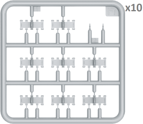 MiniArt T-34 Wafer-Type Workable Track Links Set (1/35) | 4820183310590