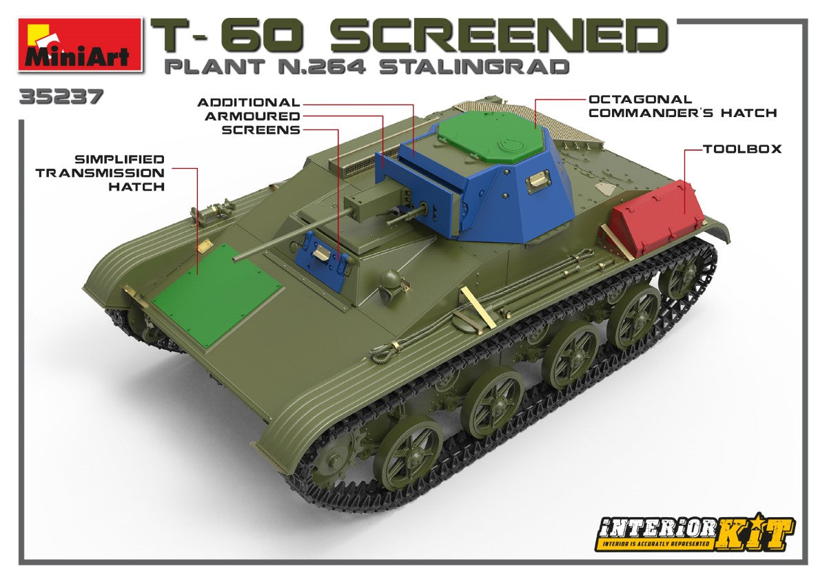 MiniArt T-60Screened(Pl. No.264,Stalingrad) Interior Kit | 4820183313102