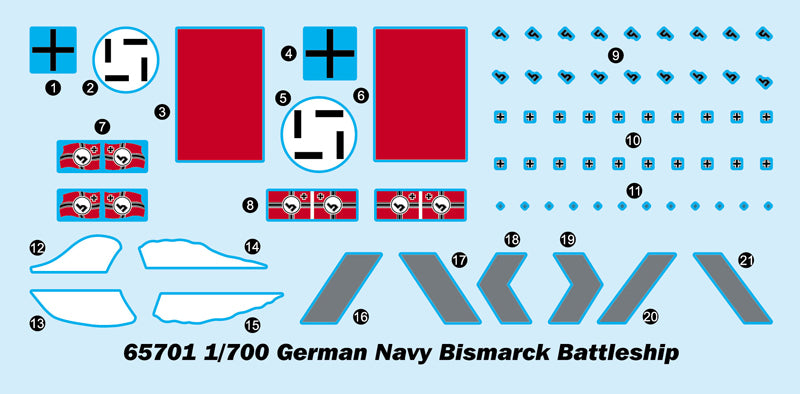 ILOVEKIT 1/700 Top Grade German Bismarck Battleship 1941