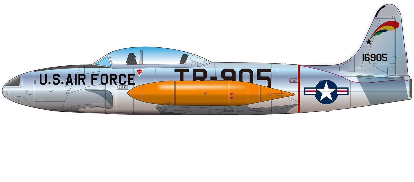 Platz 1/72 USAF Jet Trainer T-33A Shooting Star 'Skyblazers'