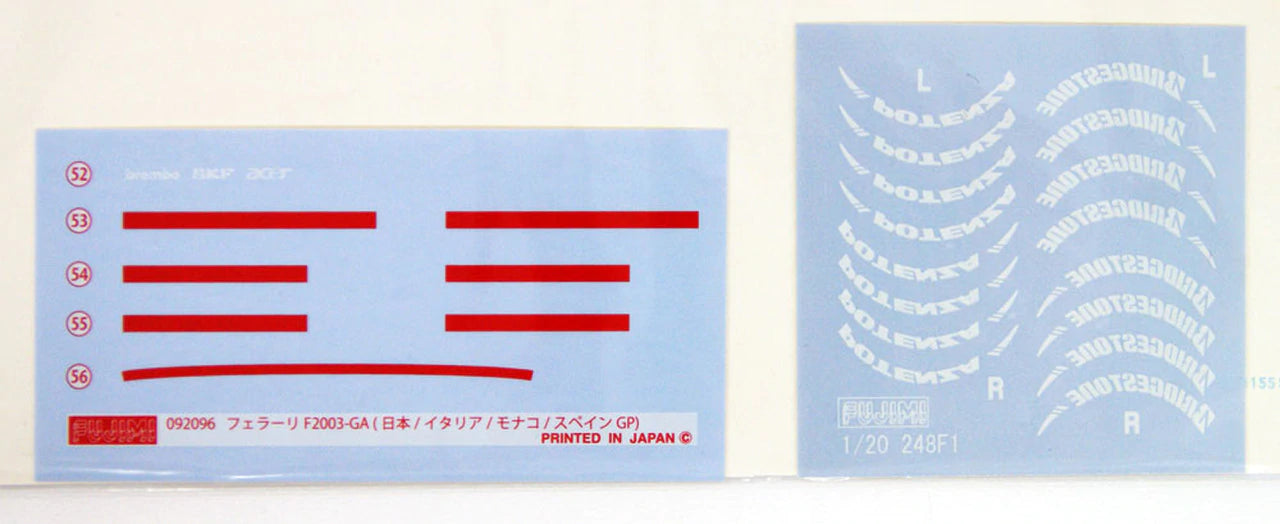 Fujimi 1/20 GP23 Ferrari F2003-GA (Japan, Italy, Monaco, Spainl GP) | 4968728092096